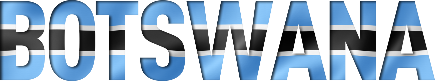 botswana flag text font